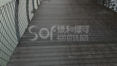 浙江杭州青山湖環湖綠道石英塑棧道