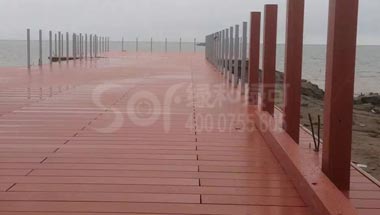 恒大環海塑木地板塑木欄桿案例