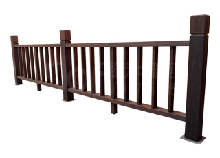 高耐色竹木欄桿-1