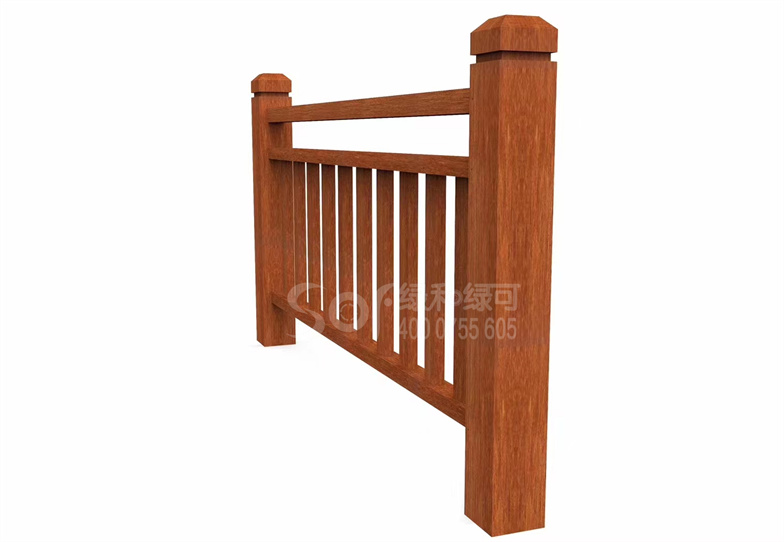 瓷態色戶外竹木欄桿